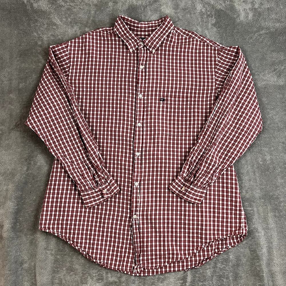 Polo Jeans Co Ralph Lauren Button Down‎ Shirt Mens XXL Plaid Flag